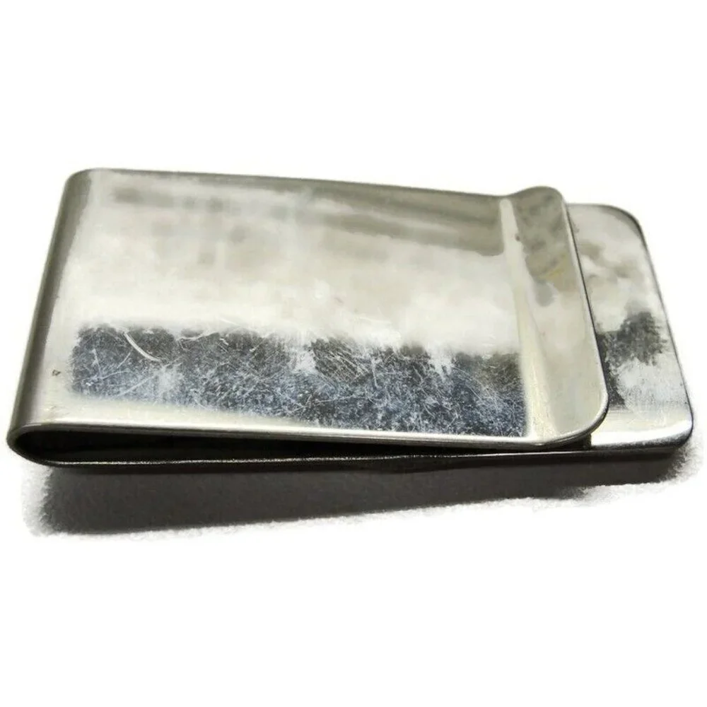 1960 One Franc Coin Money Clip Stainless Steel Wallet Credit Card Cash ID Holder